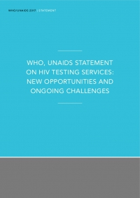 WHO, UNAIDS statement on HIV testing services: new opportunities and ongoing challenges