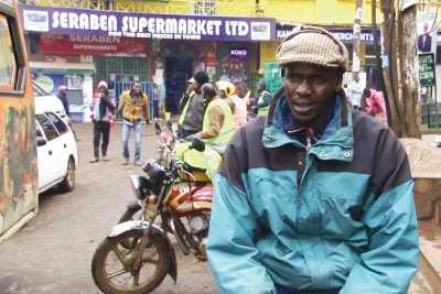 Gilbert Kipruto Chepkok at work in Nairobi, Kenya.
